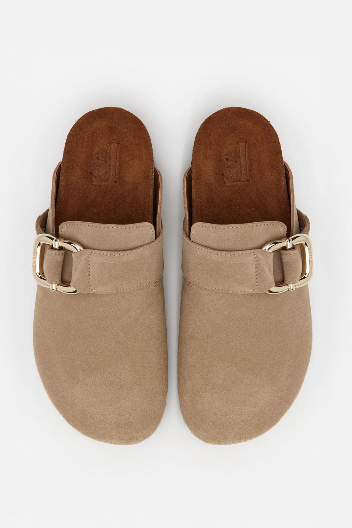 Cara Suede Mule in Sand | Shop Flattered – ROWIE The Label