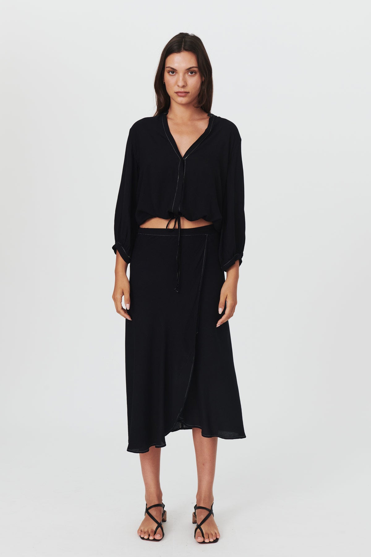 Wrap midi skirt 00 new arrivals