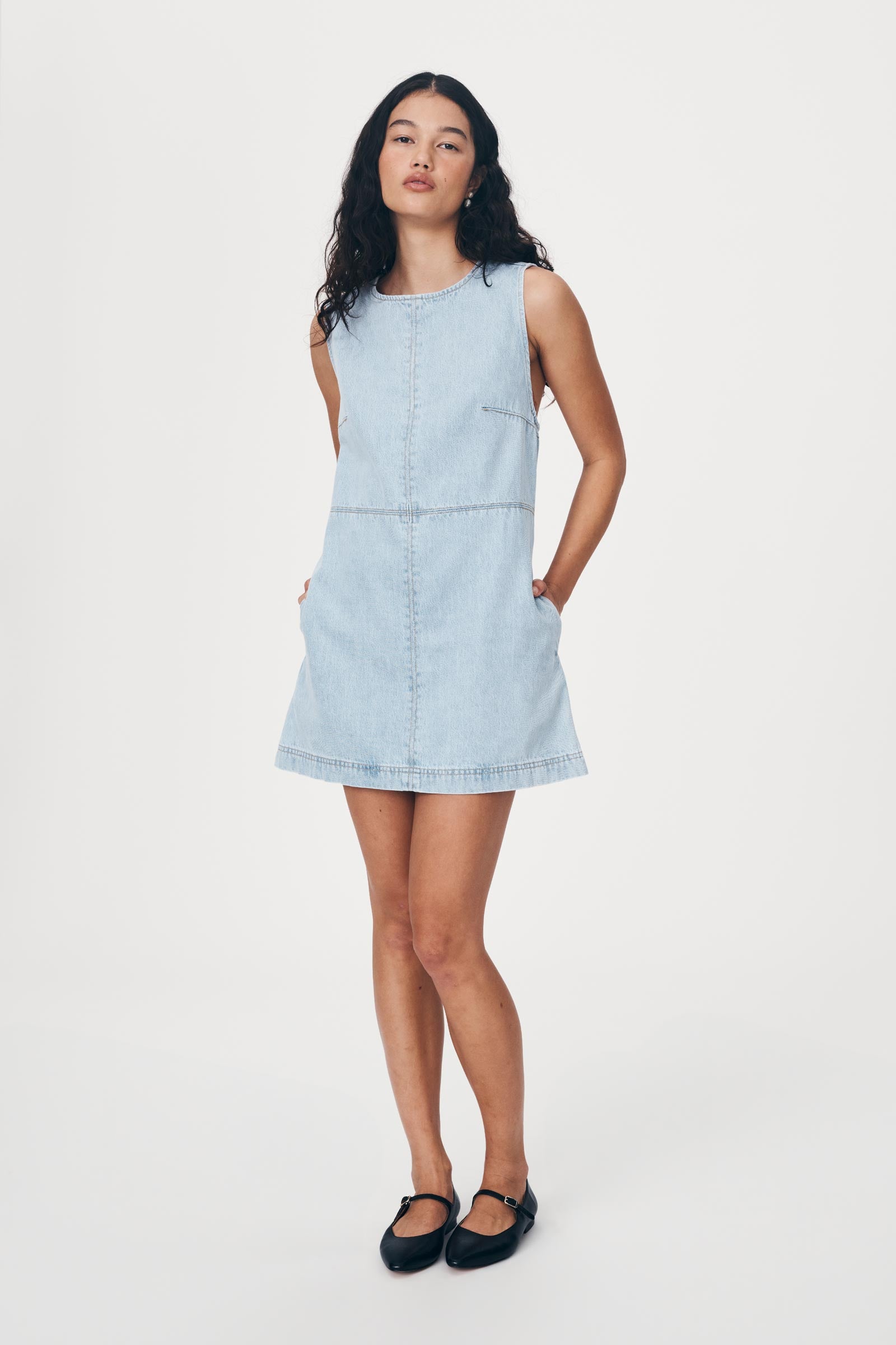 Jean Denim Mini Dress in Azul | ROWIE Dresses ROWIE The Label Jean Denim Mini Dress in Azul | ROWIE Dresses ROWIE The Label