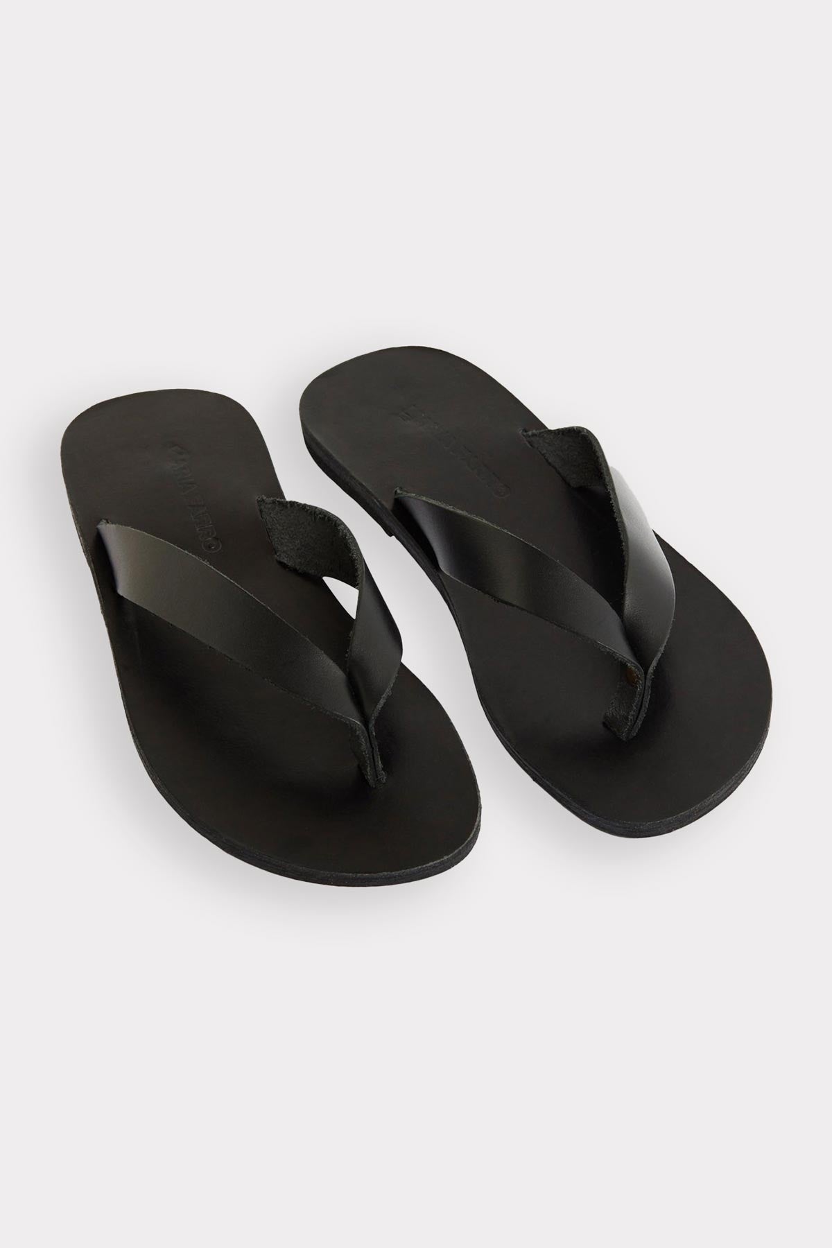 Lex Leather Flip Flop in Noir | Shop MARIA FARRO – ROWIE The