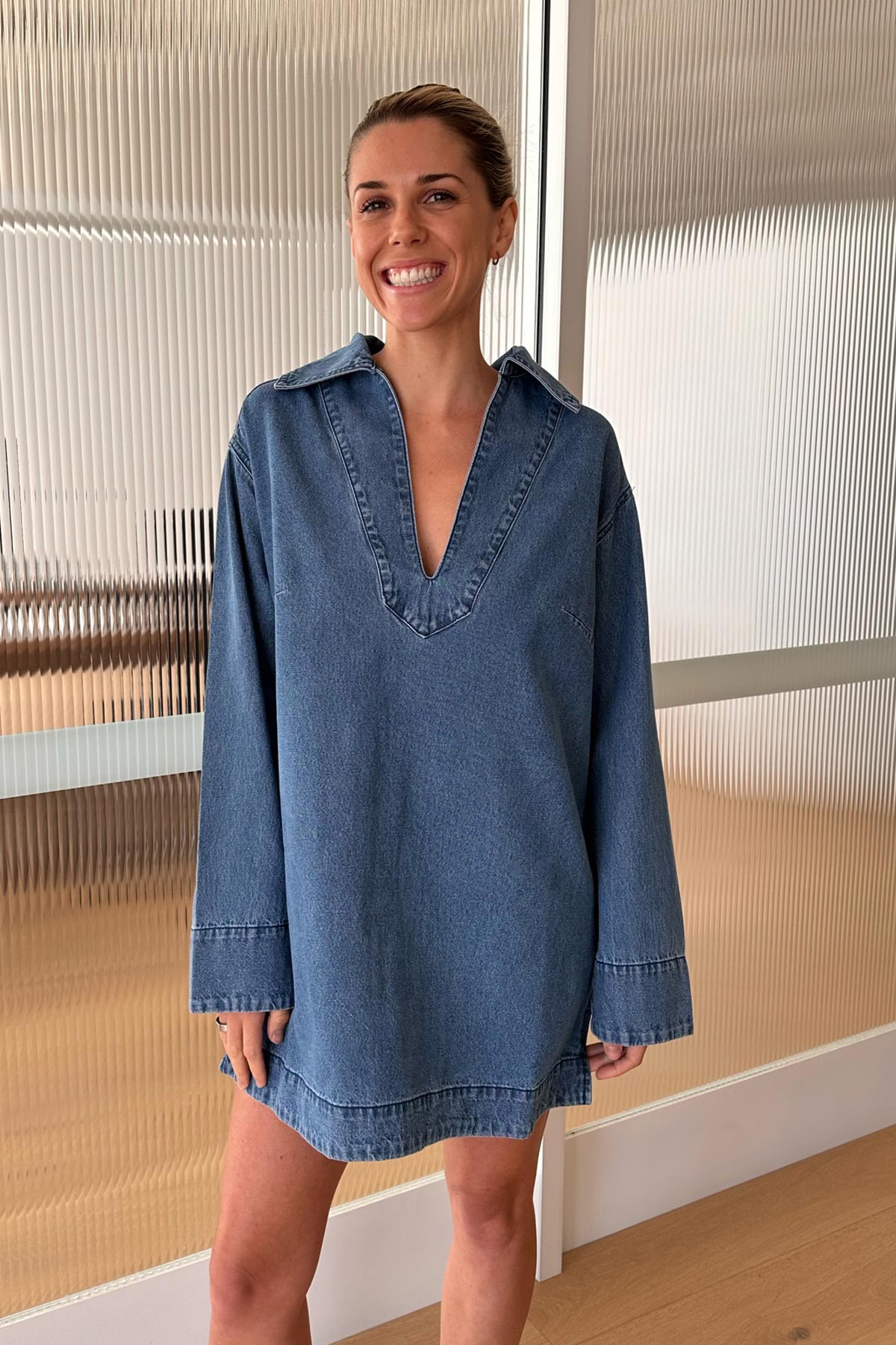 Marco Organic Denim Tunic in Blue Denim ROWIE Dresses