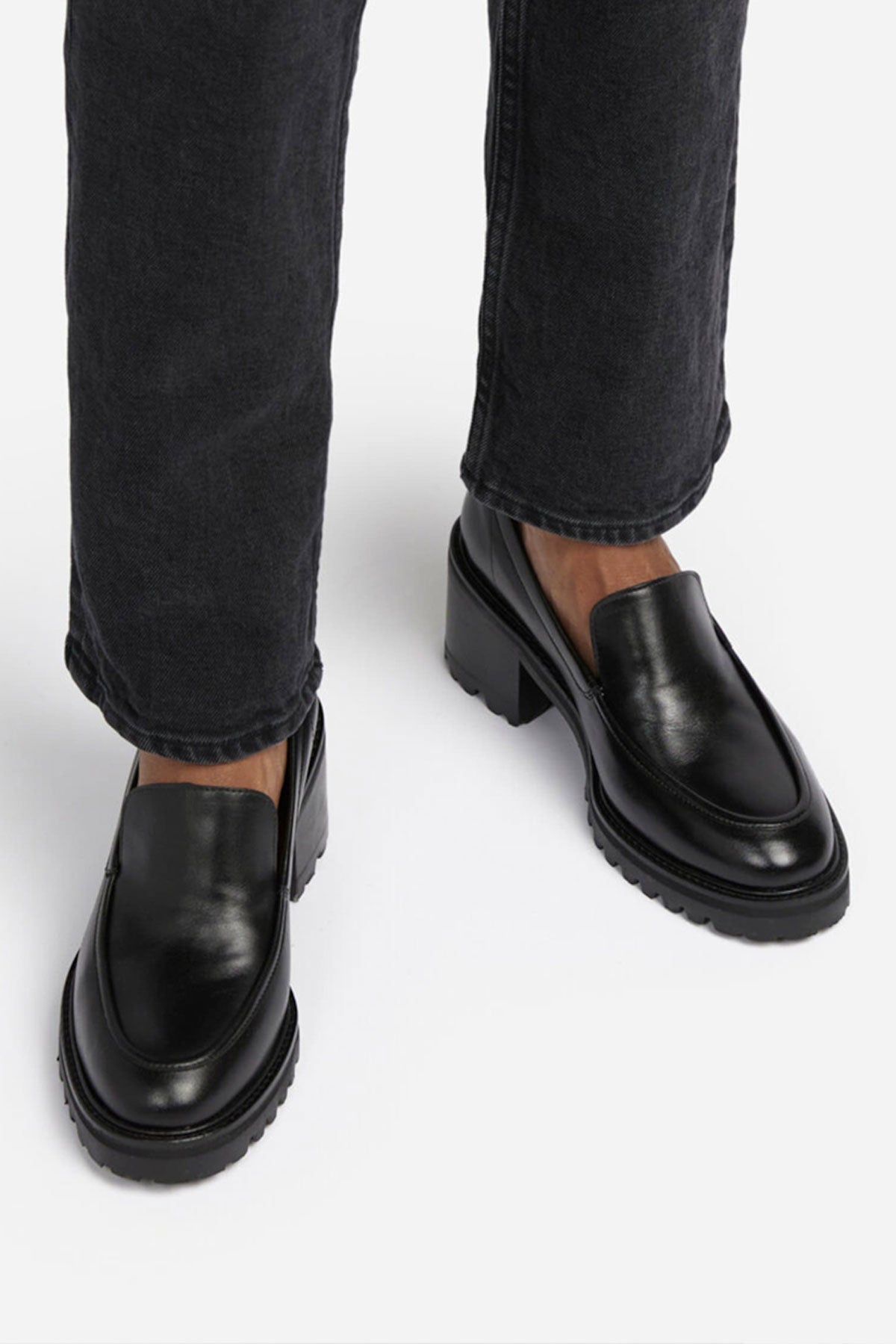 Saga Leather Heeled Loafer