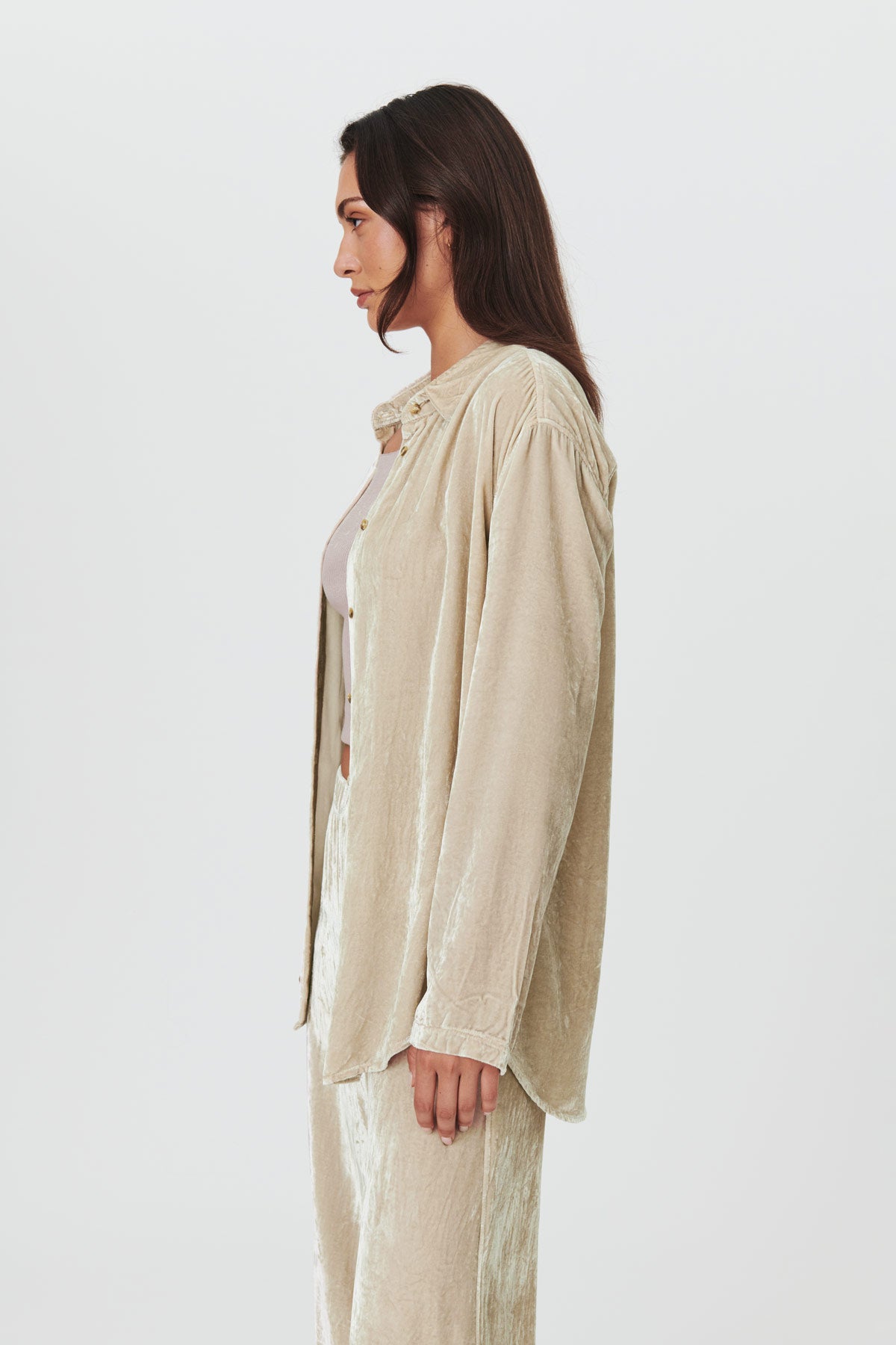 Jodi Silk Velvet Shirt Jacket