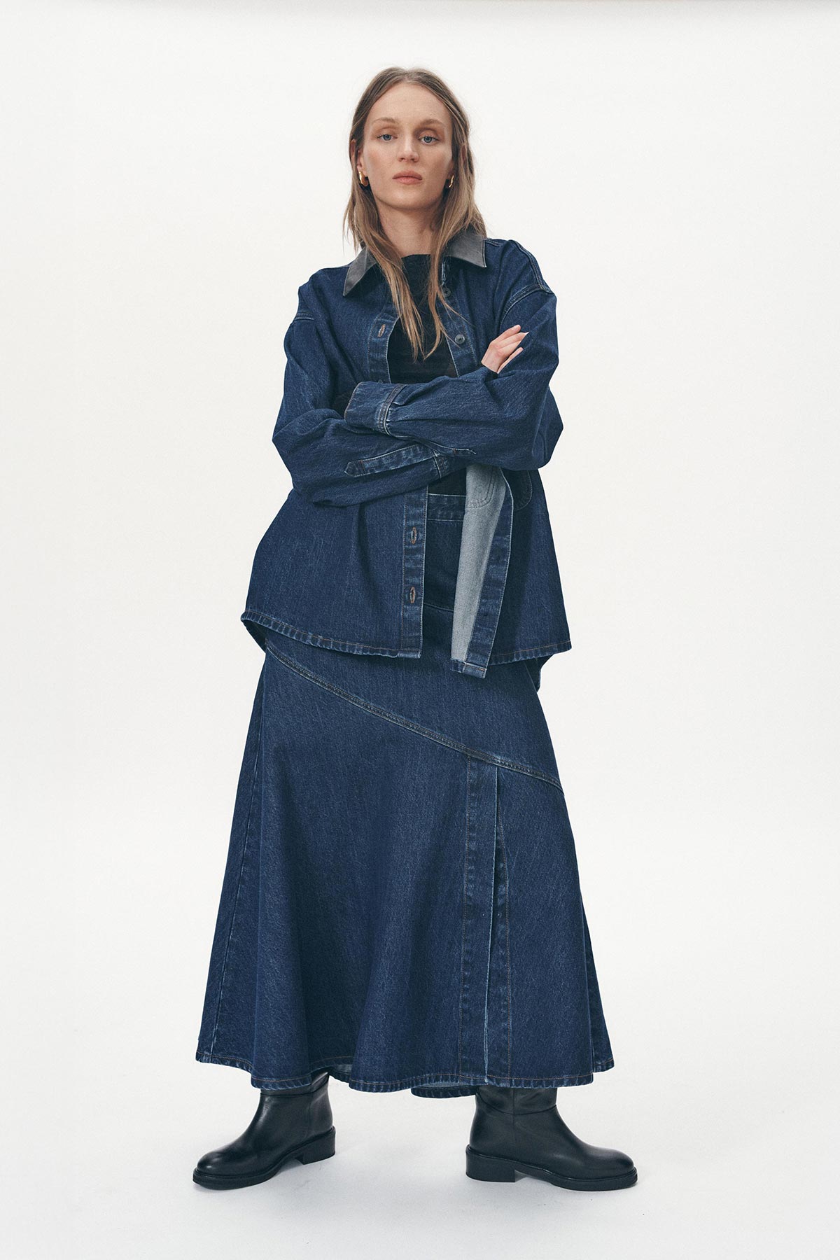 Thea Denim Midi Skirt