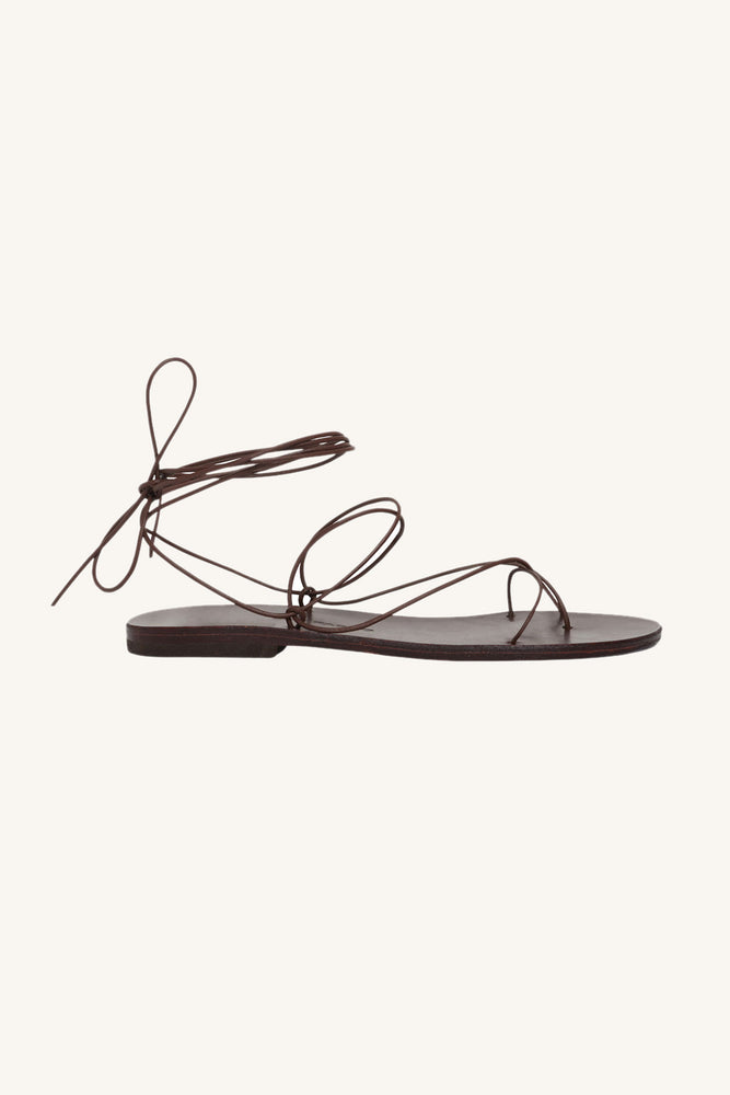 Aelia Sandal Dark Brown Leather