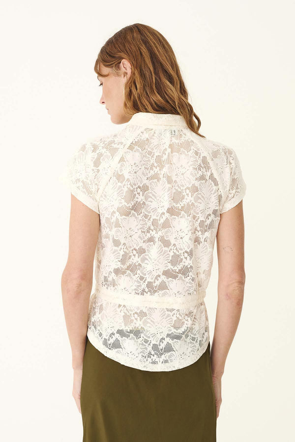 Allie Lace Peplum Blouse
