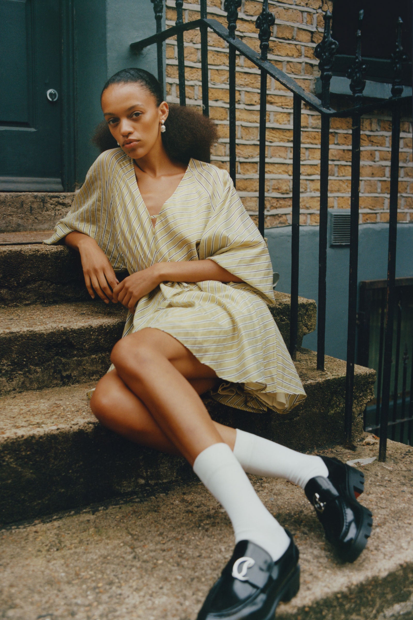 Amanda Draped Dress in Pistachio