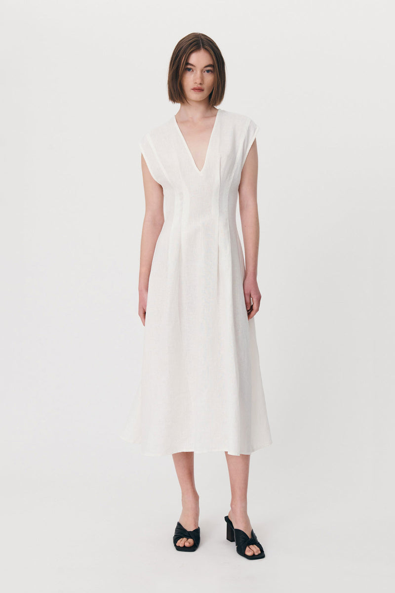 Anica Linen Midi Dress