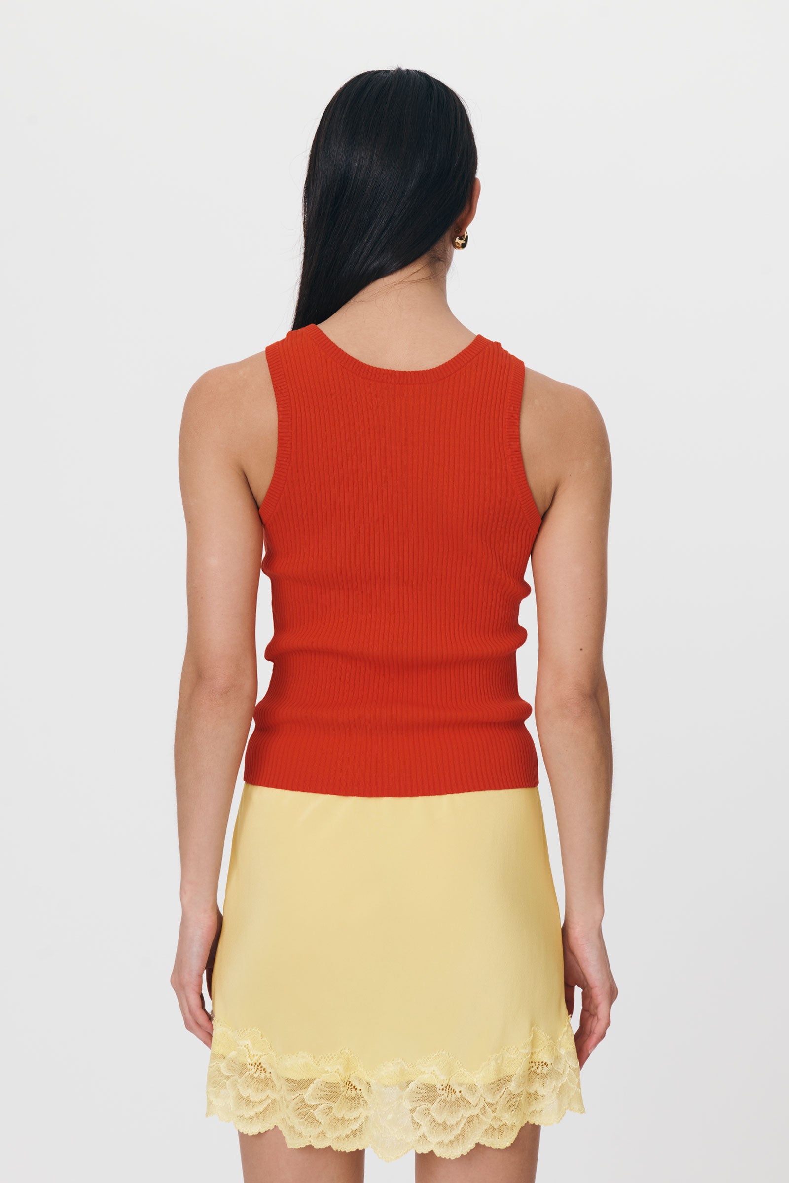 Avery Knit Tank Aperol Red