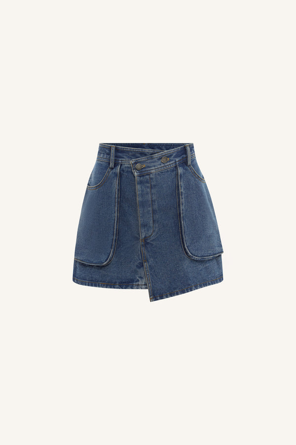 Bria Organic Denim Mini Skirt
