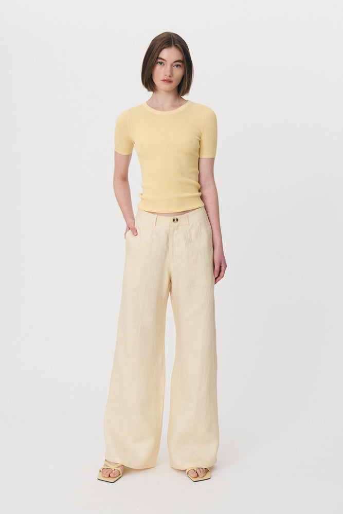 Carlotta Linen Wide Pants Banana