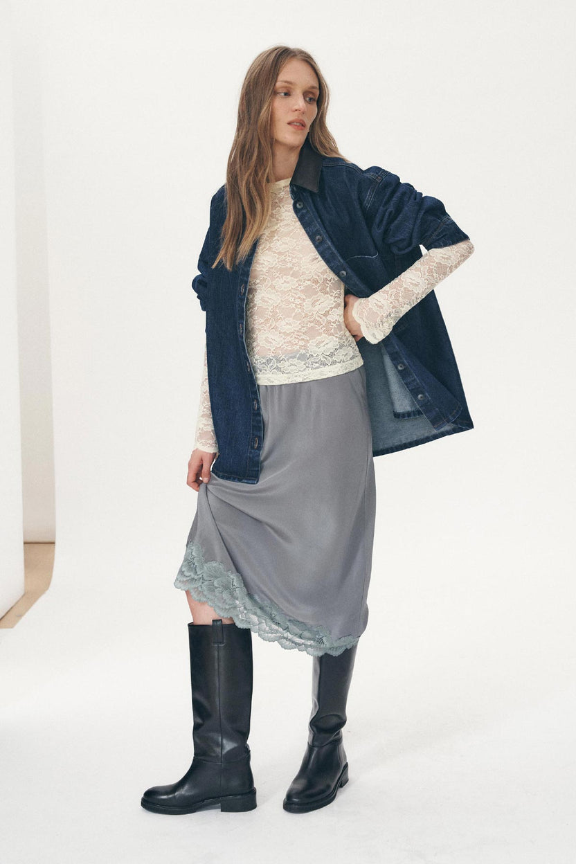 Clancy Oversized Jacket in Classic Indigo | ROWIE Jackets – ROWIE The Label