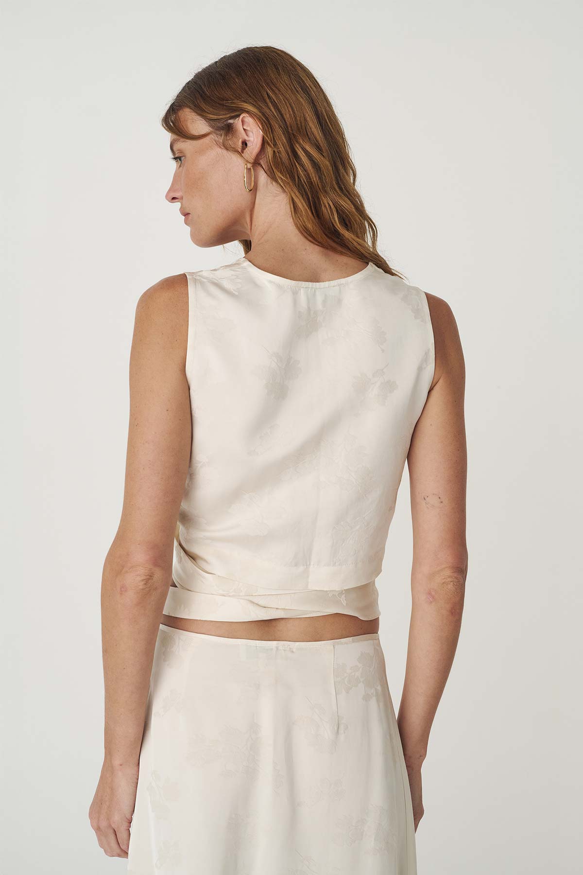 Cloudia Jacquard Wrap Top