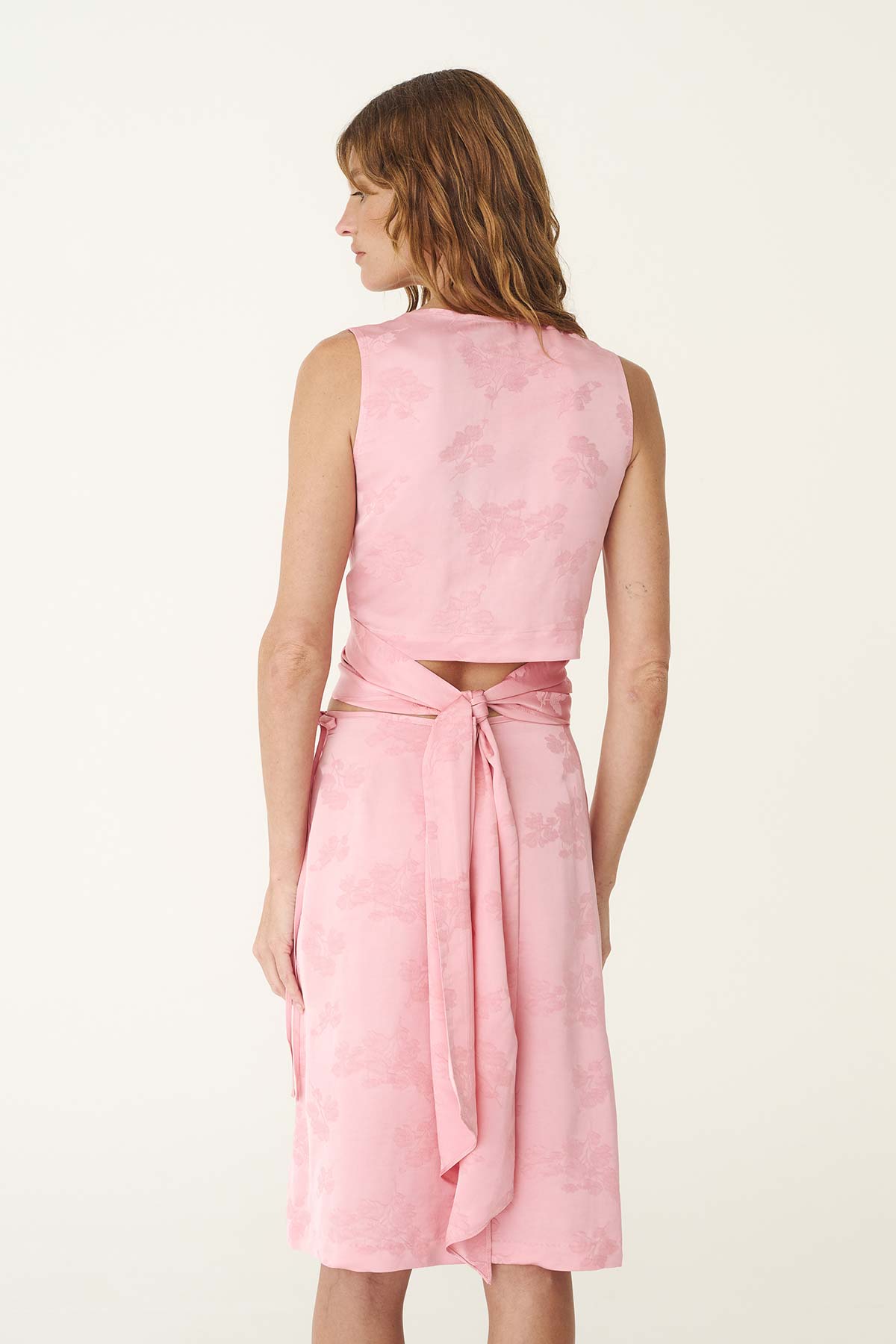 Cloudia Jacquard Wrap Top