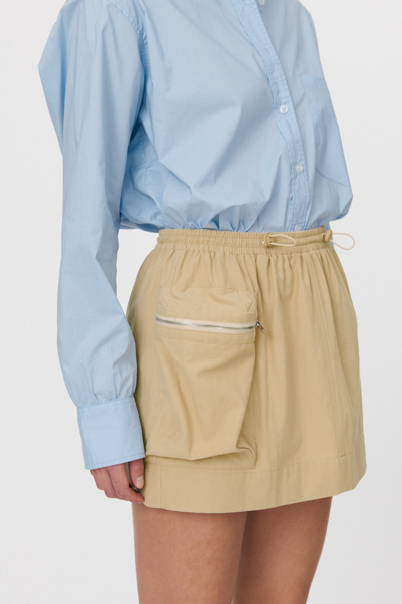 Drew Cargo Mini Skirt Khaki