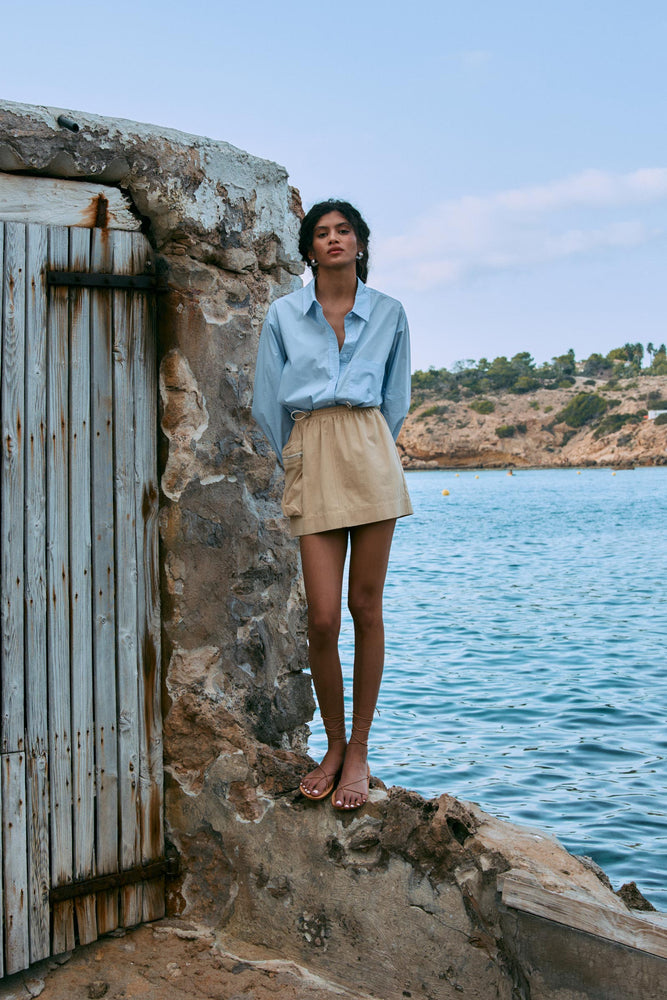 Drew Cargo Mini Skirt Khaki