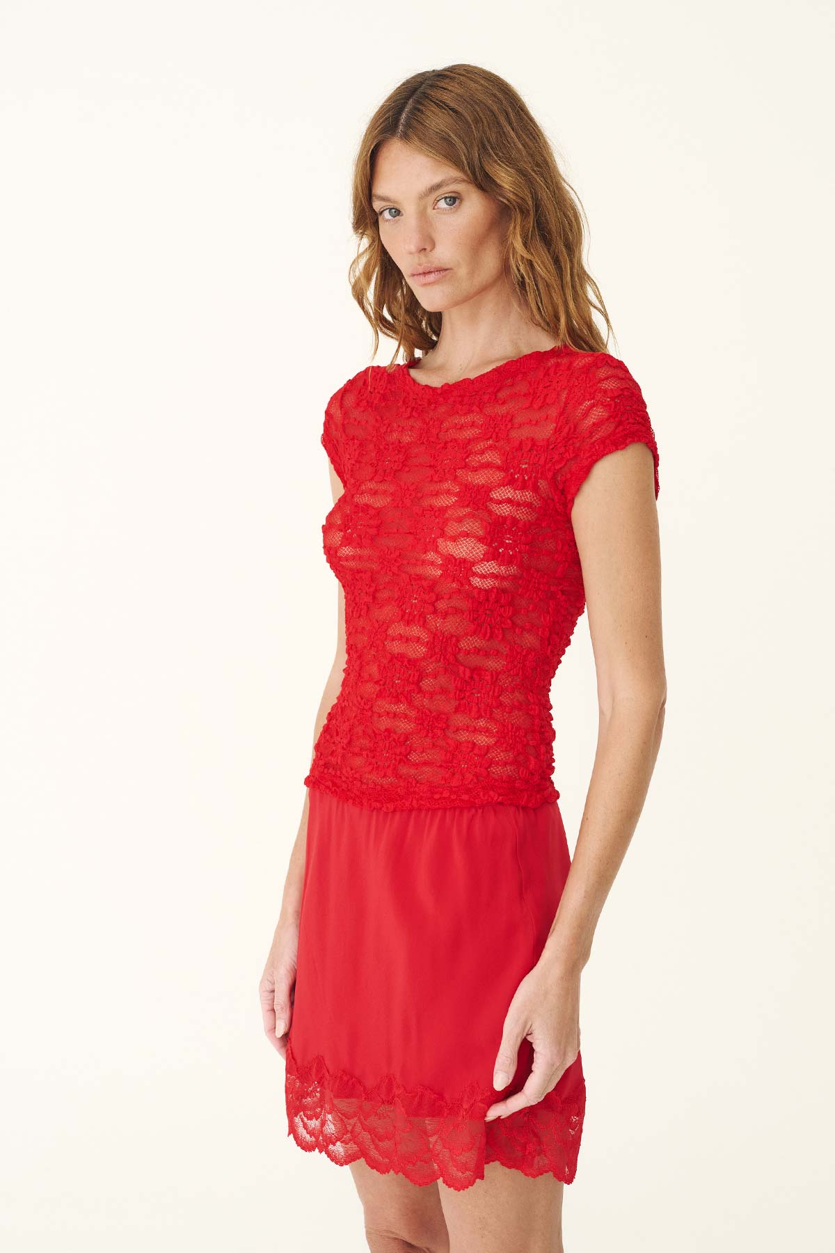 Galo Sunflower Lace Tee