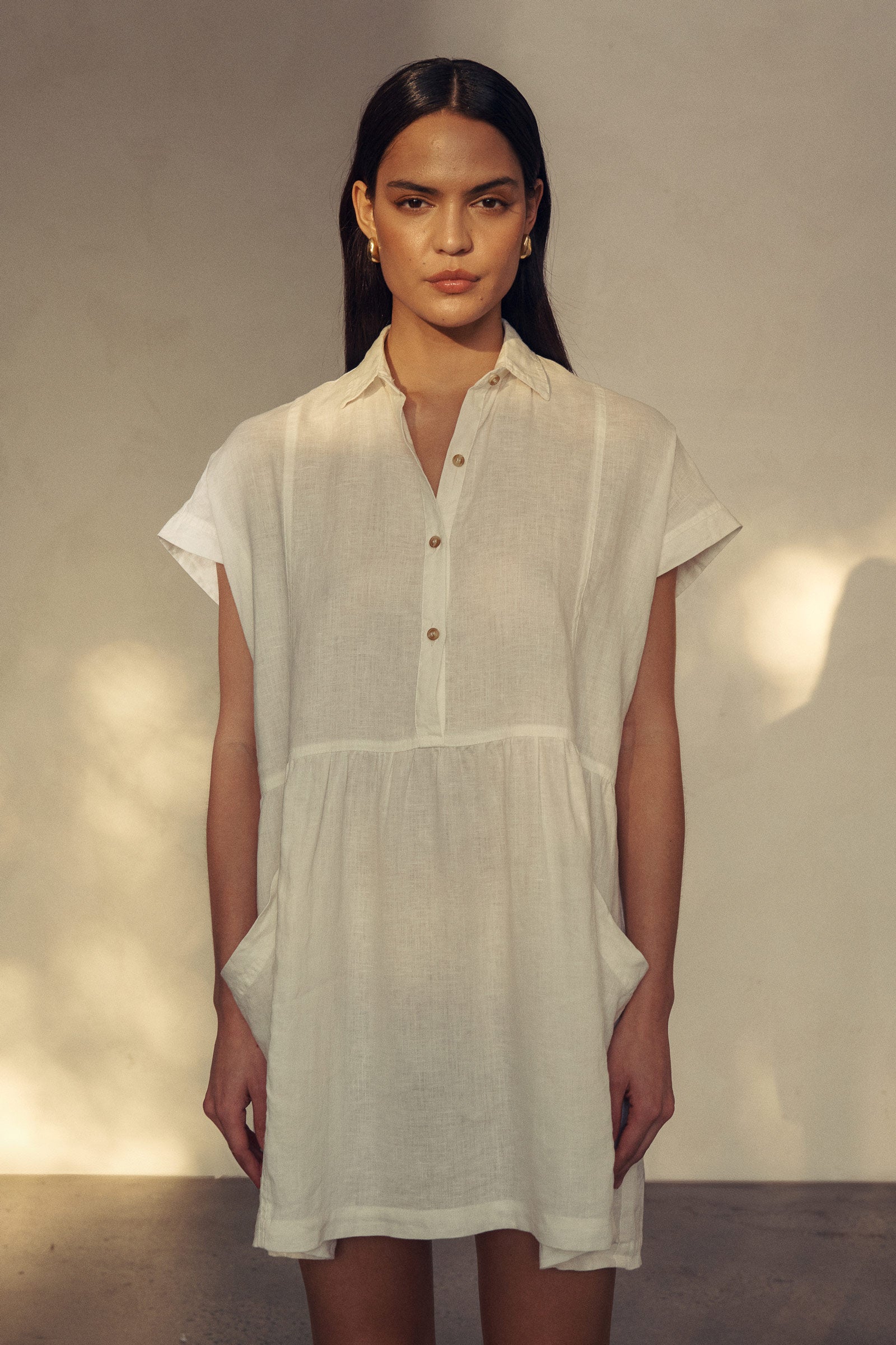 Gina Linen Mini Dress