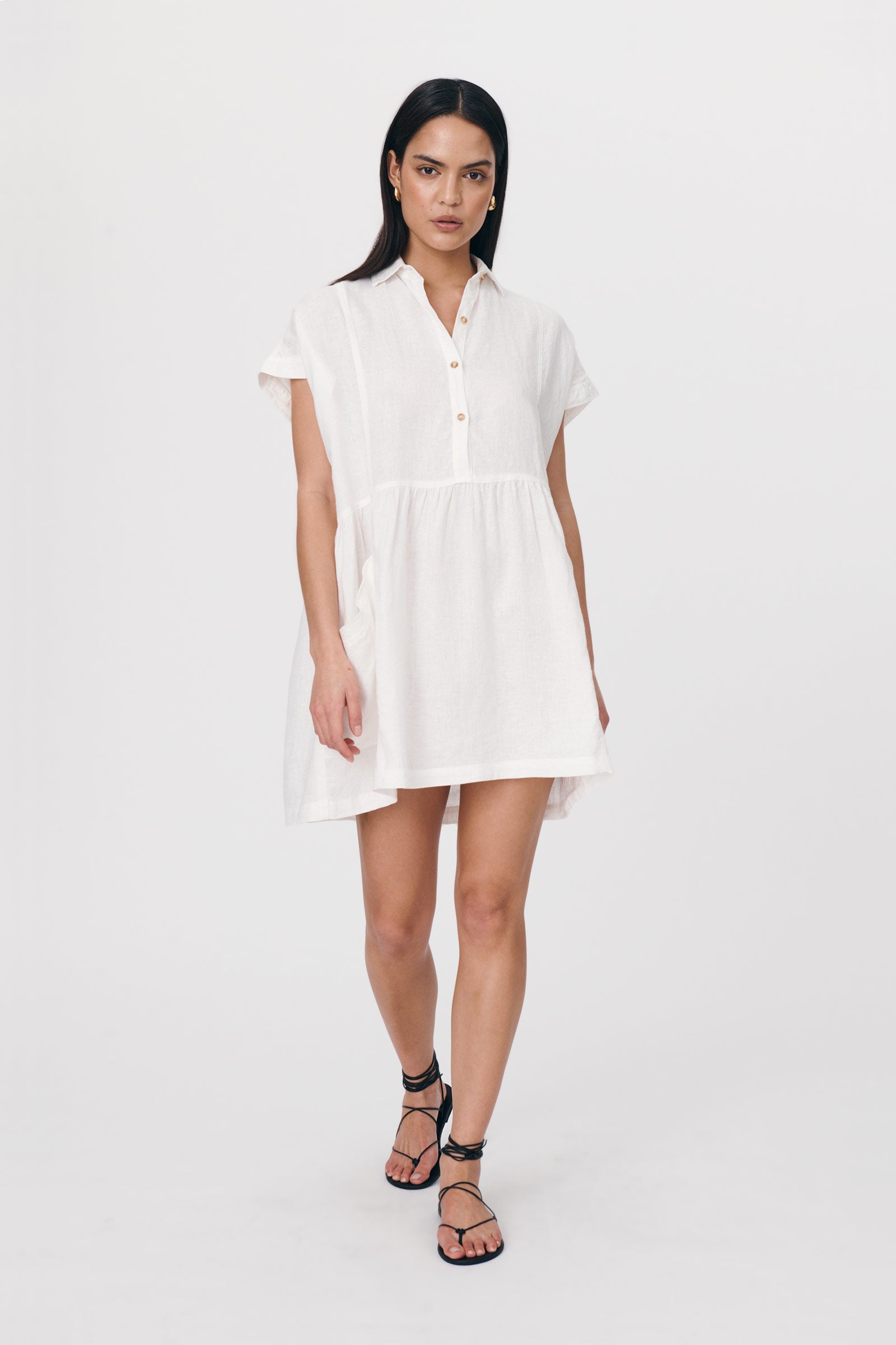 Gina Linen Mini Dress