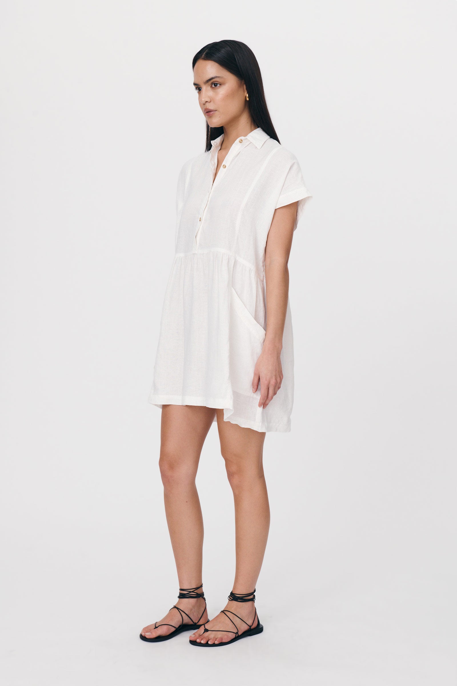 Gina Linen Mini Dress