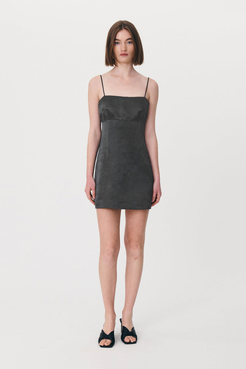 Gwen Silk Linen Mini Dress