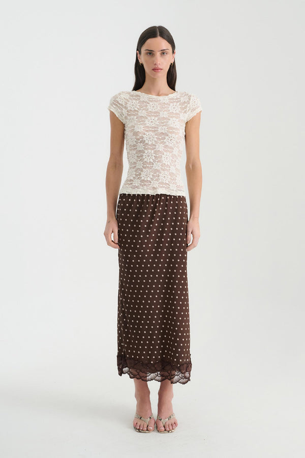 Marina Silk Midi Skirt