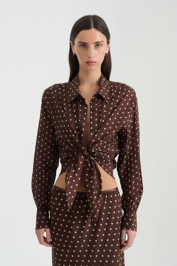 Ramona Silk Long Sleeve Shirt