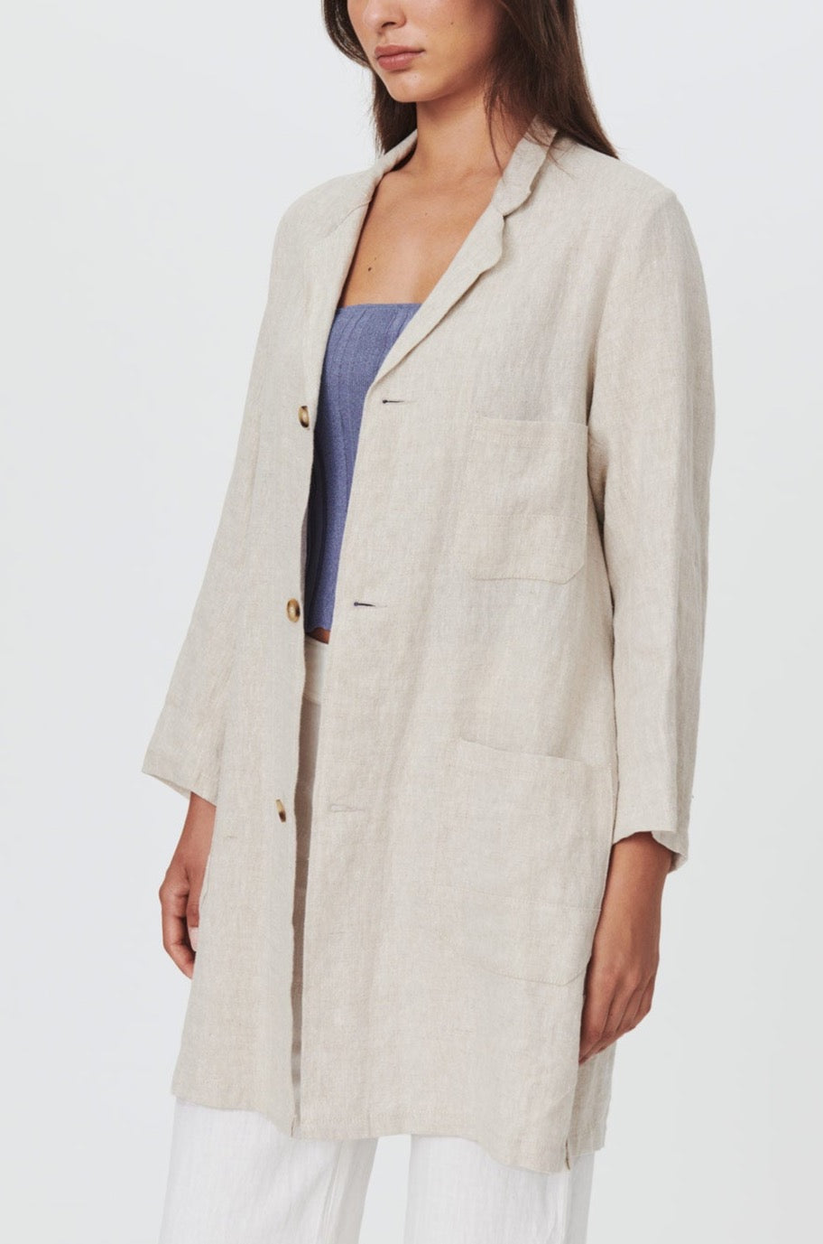 Linen chore deals jacket