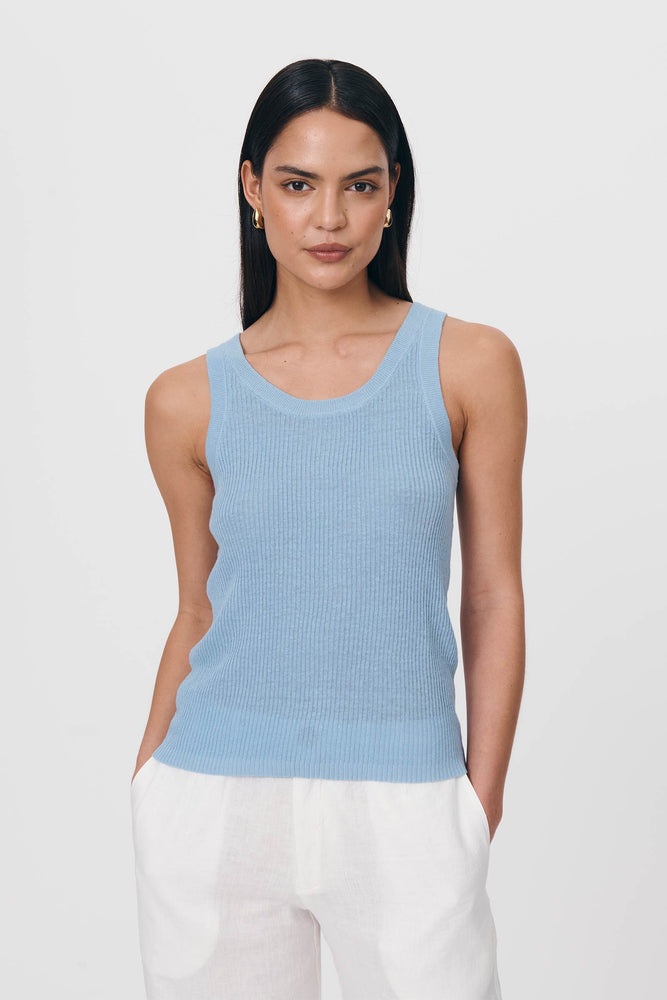 Hubert Knit Tank Sky Blue