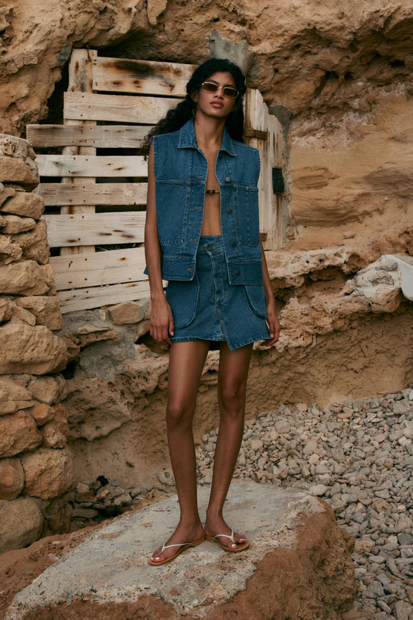 Iko Organic Denim Vest