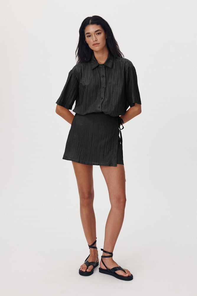 Jole Silk Mini Wrap Skirt