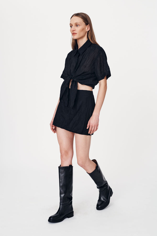 Jole Silk Mini Wrap Skirt