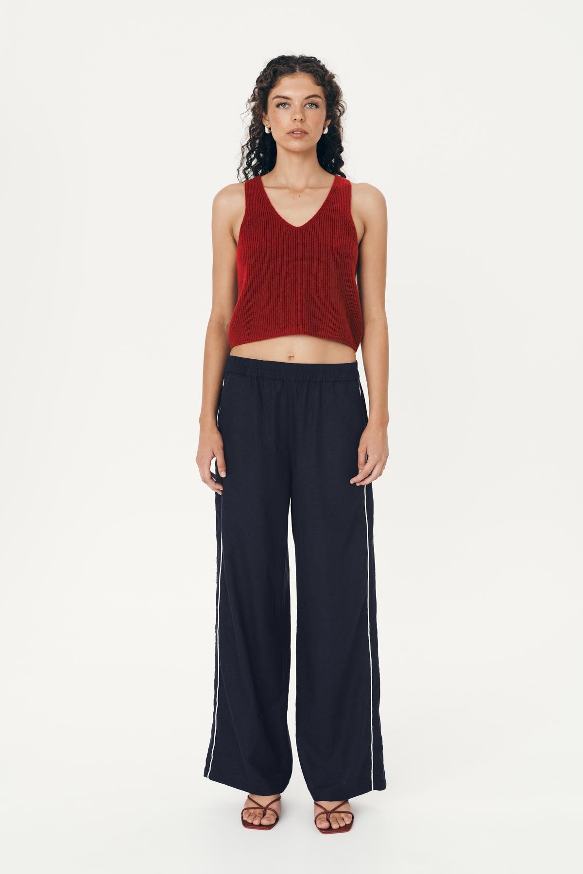 Kaia Linen Straight Pants
