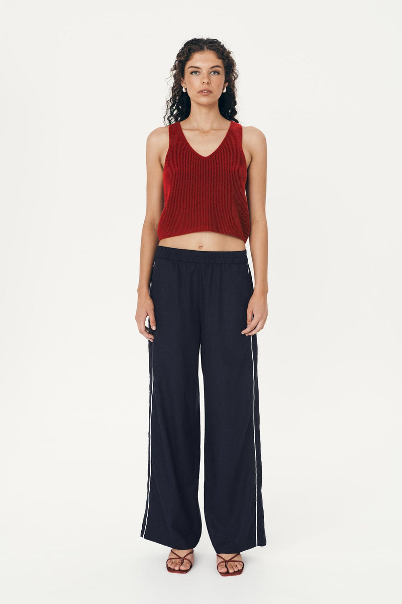Kaia Linen Straight Pants