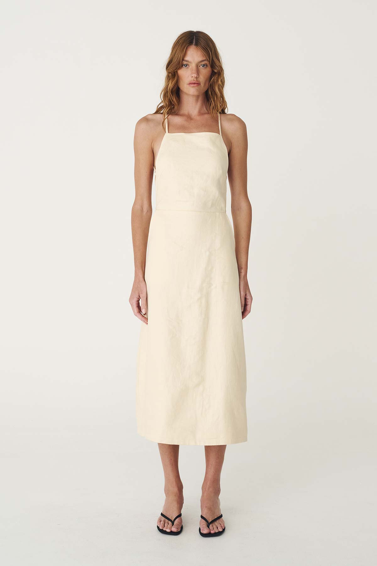Lucia Linen Midi Dress