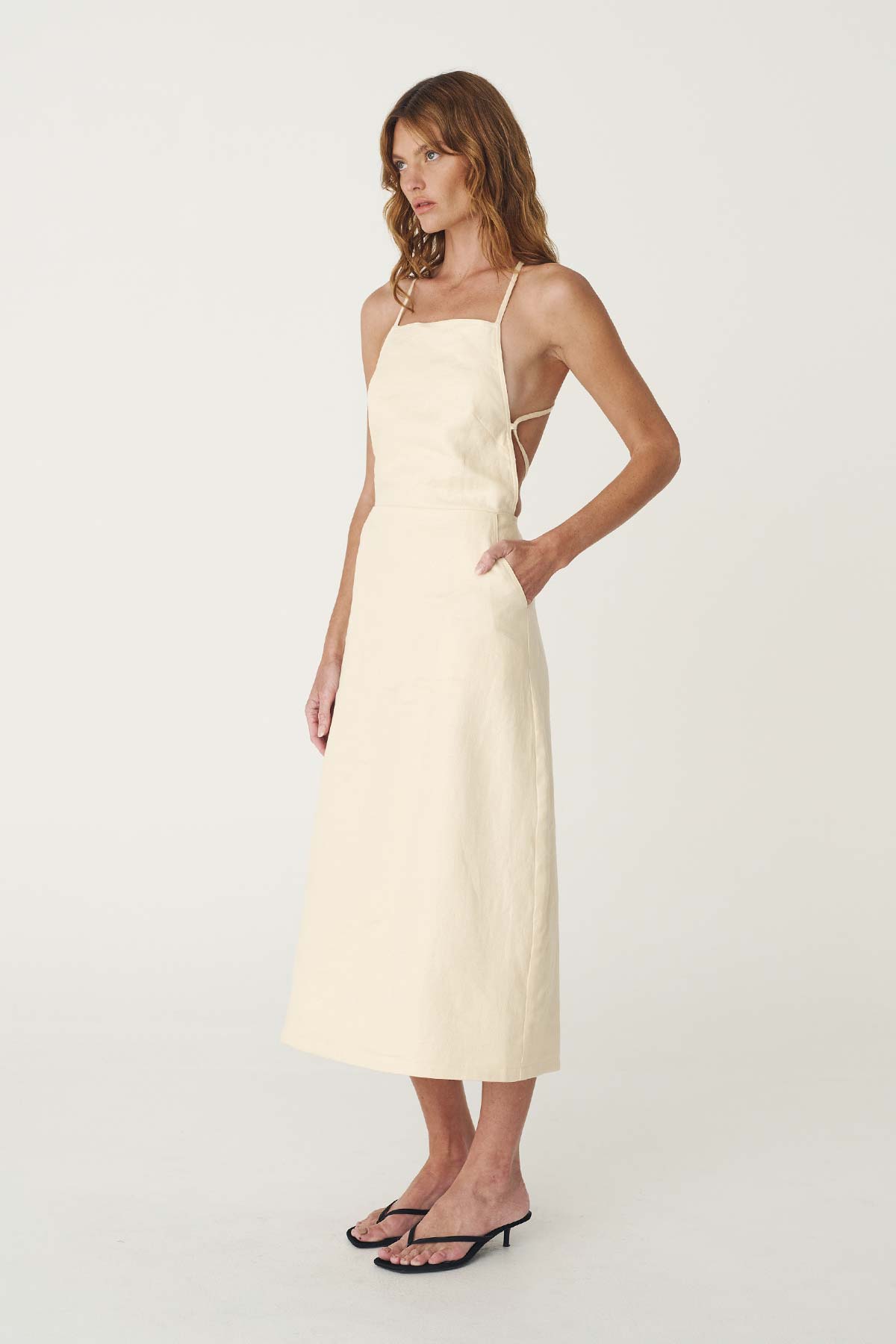 Lucia Linen Midi Dress