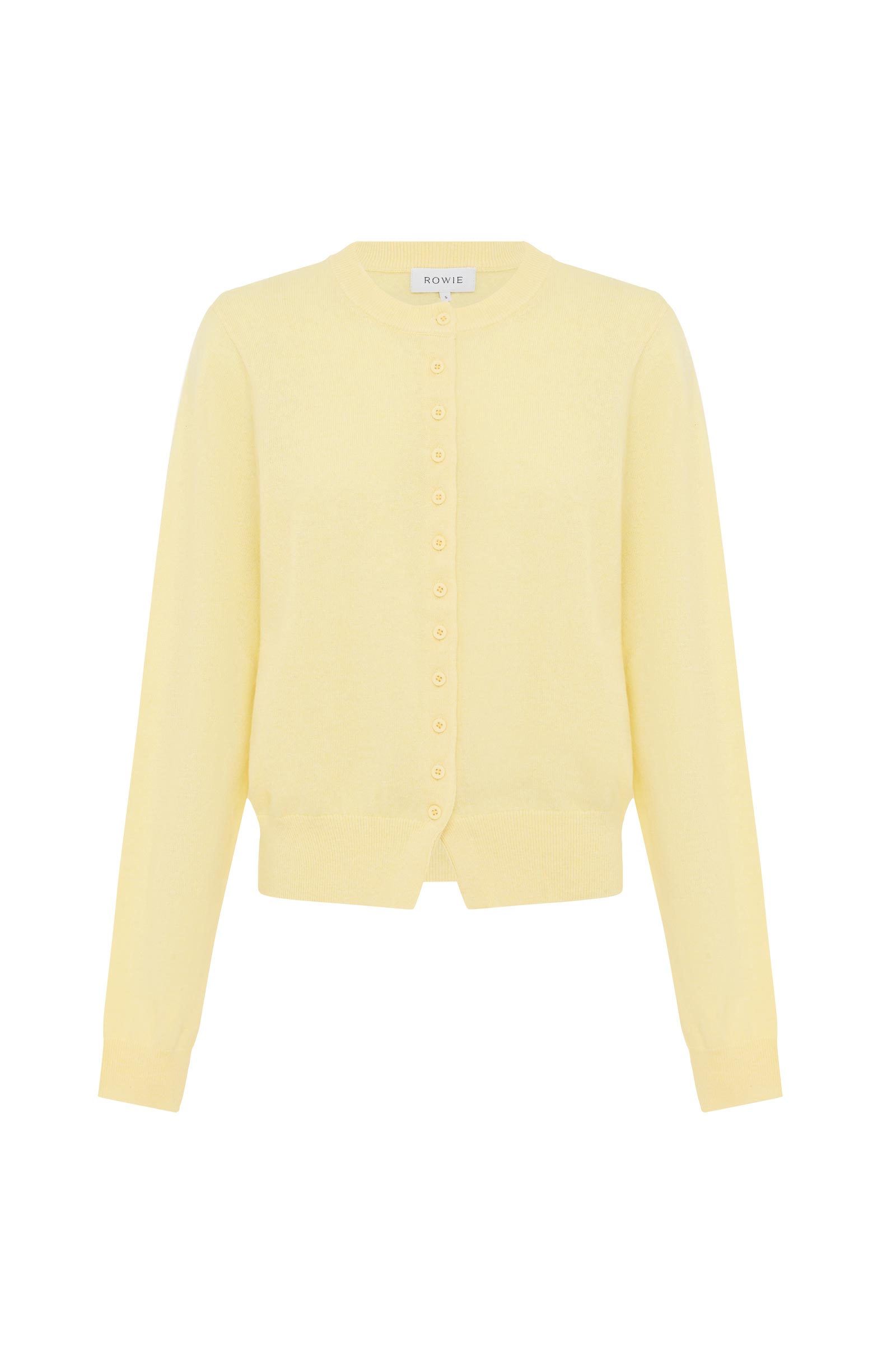 Maeve Merino Knit Cardigan in Lemon | ROWIE Tops – ROWIE The Label