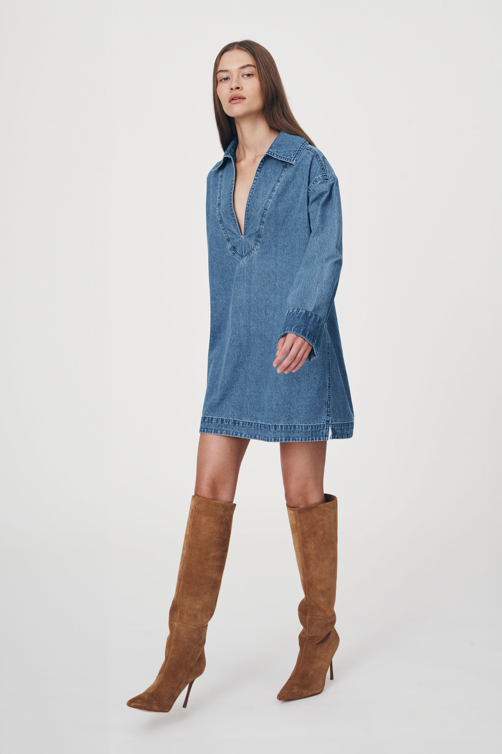 Marco Organic Denim Tunic - Blue Denim S Marco Organic Denim Tunic - Blue Denim S