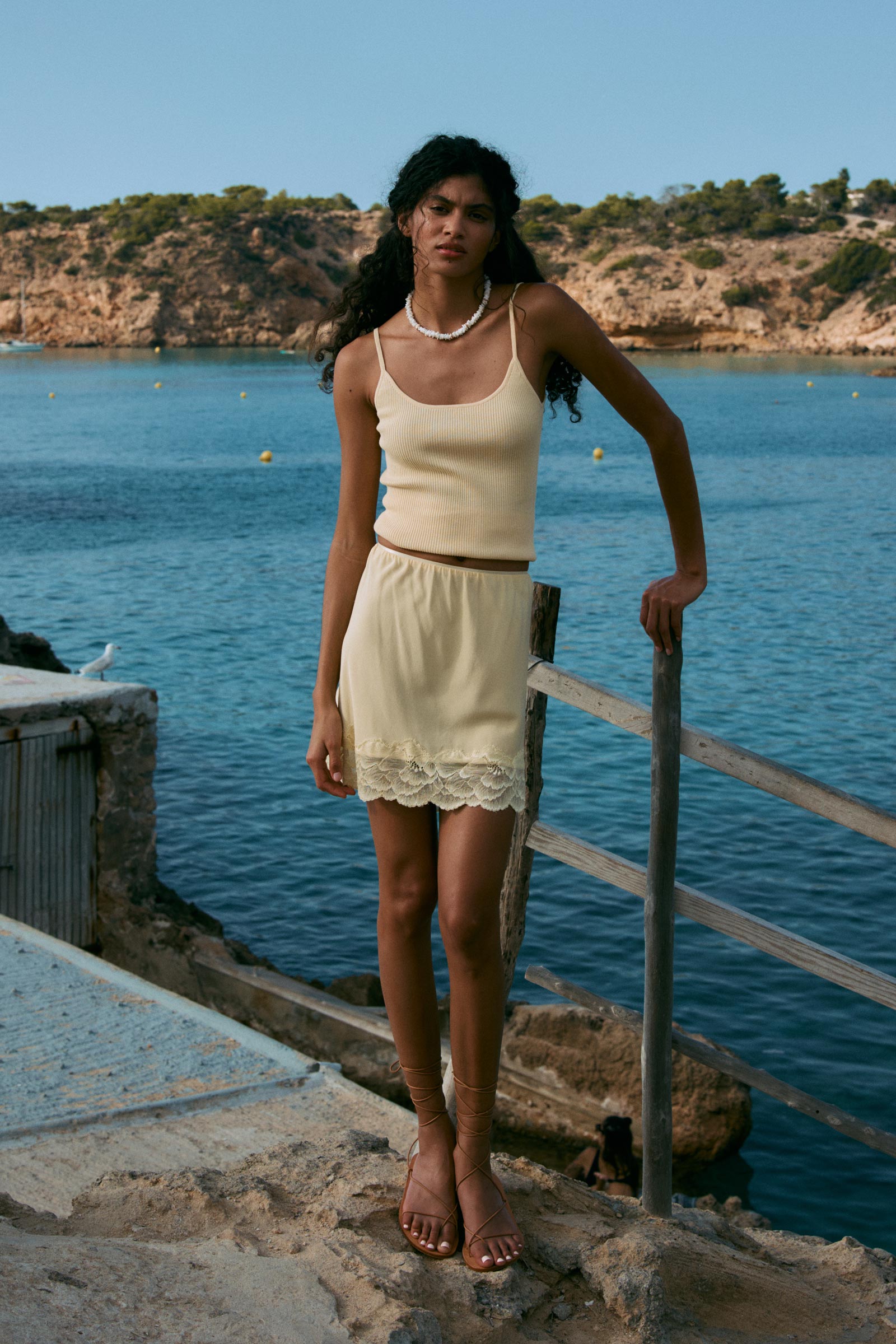 Marina Silk Mini Skirt in Lemon ROWIE Skirts – ROWIE The Label