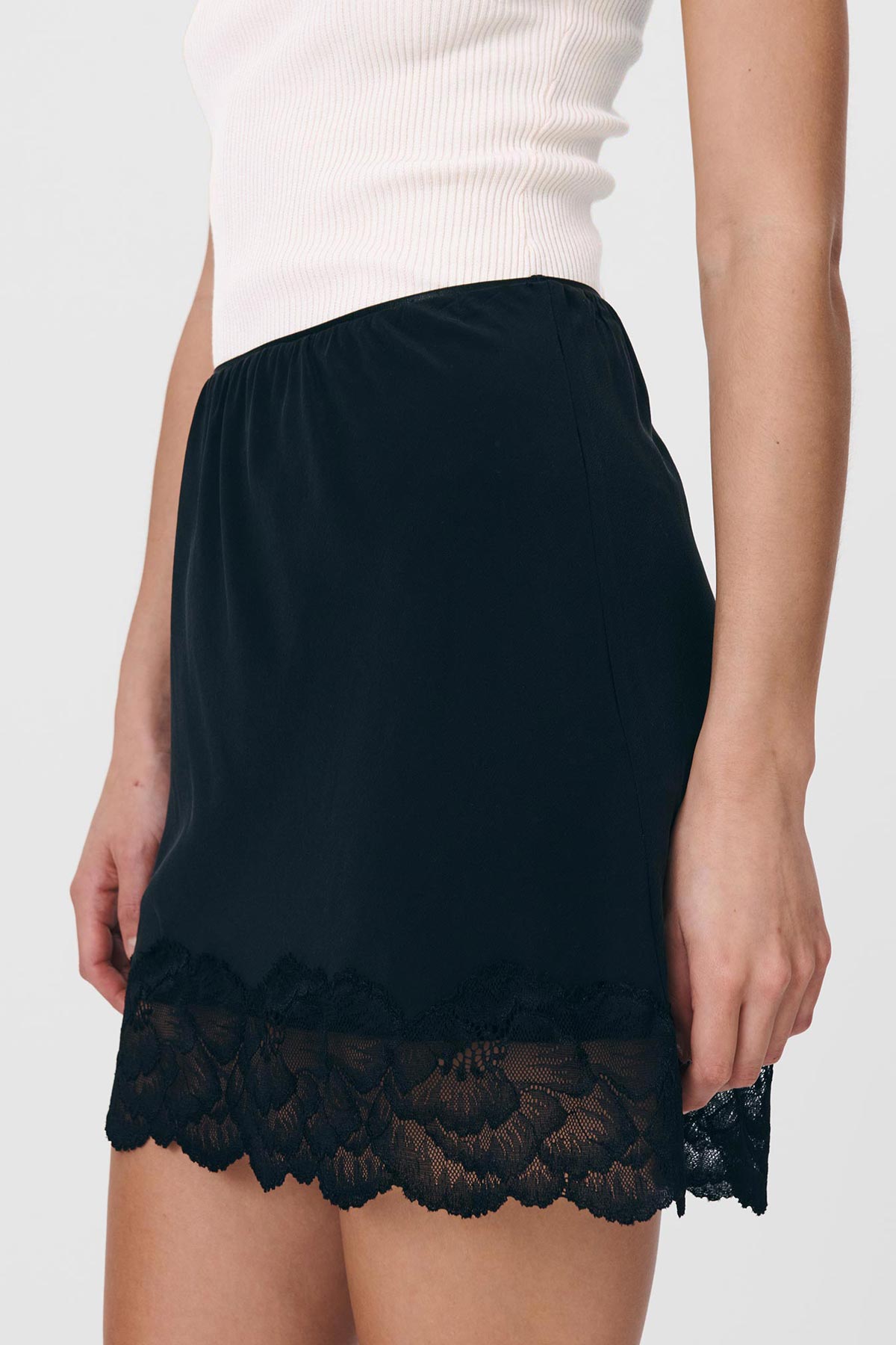 スカート andmary Silky velor mini skirt being M ANDMARY】Silky velor mini skirt