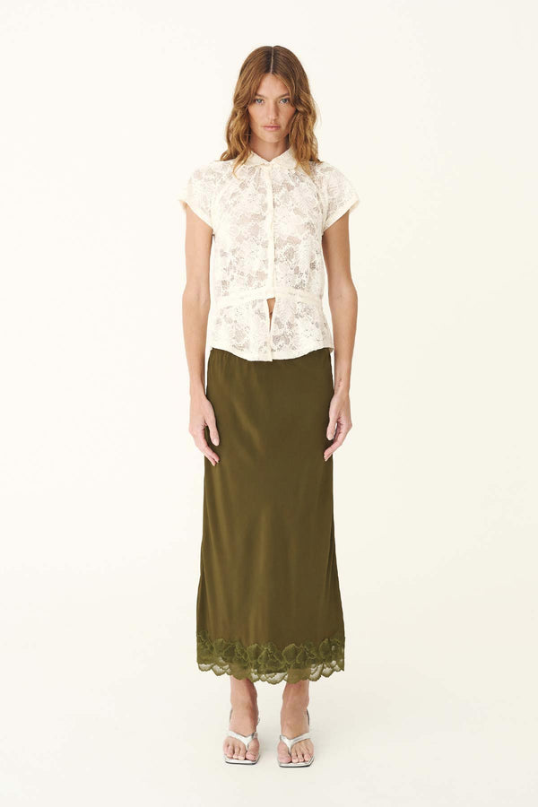 Marina Silk Midi Skirt