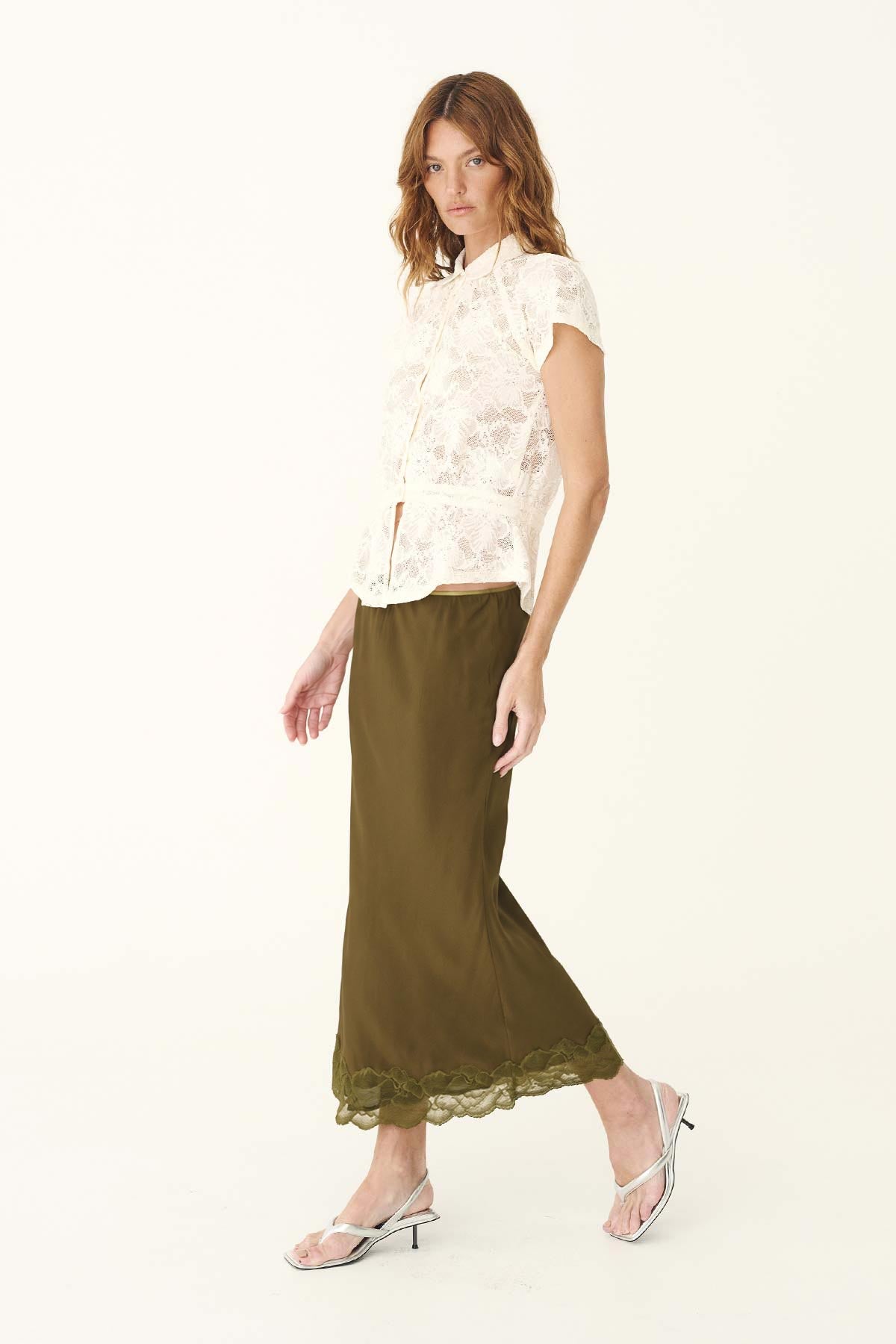 Marina Silk Midi Skirt