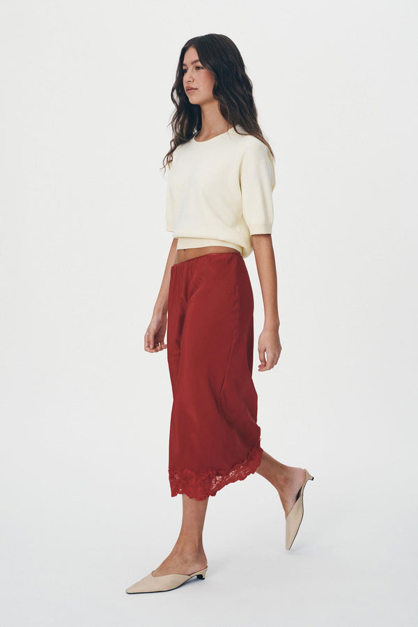 Marina Silk Midi Skirt