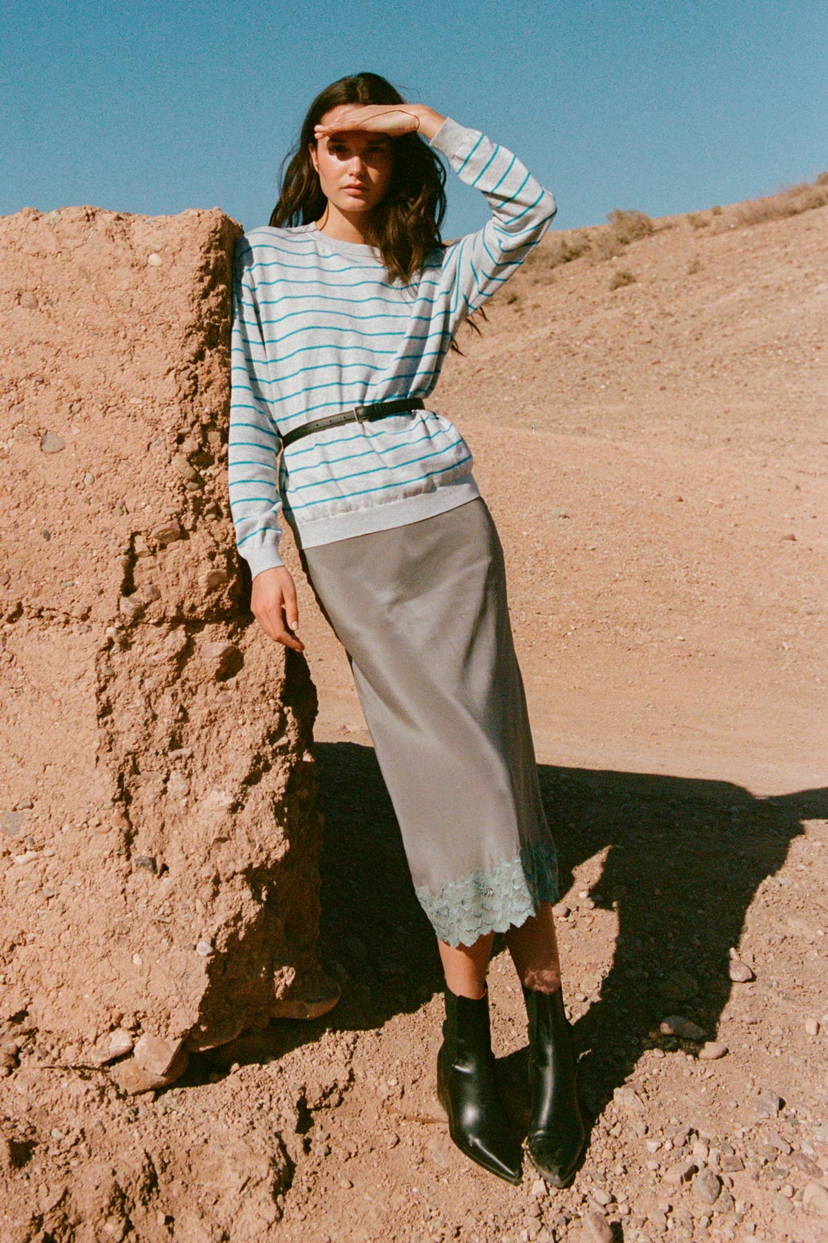 Marina Silk Midi Skirt
