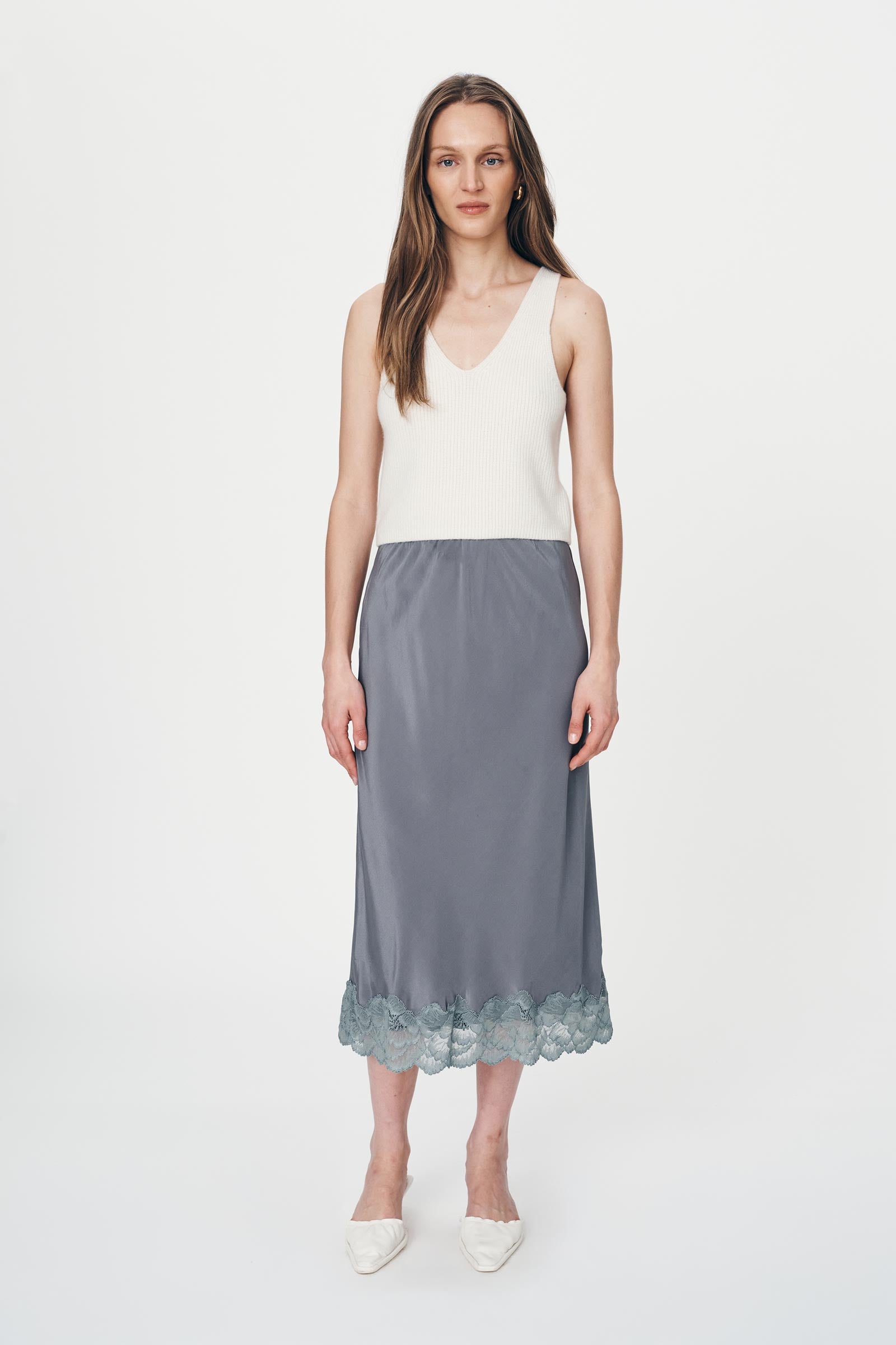 Marina Silk Midi Skirt