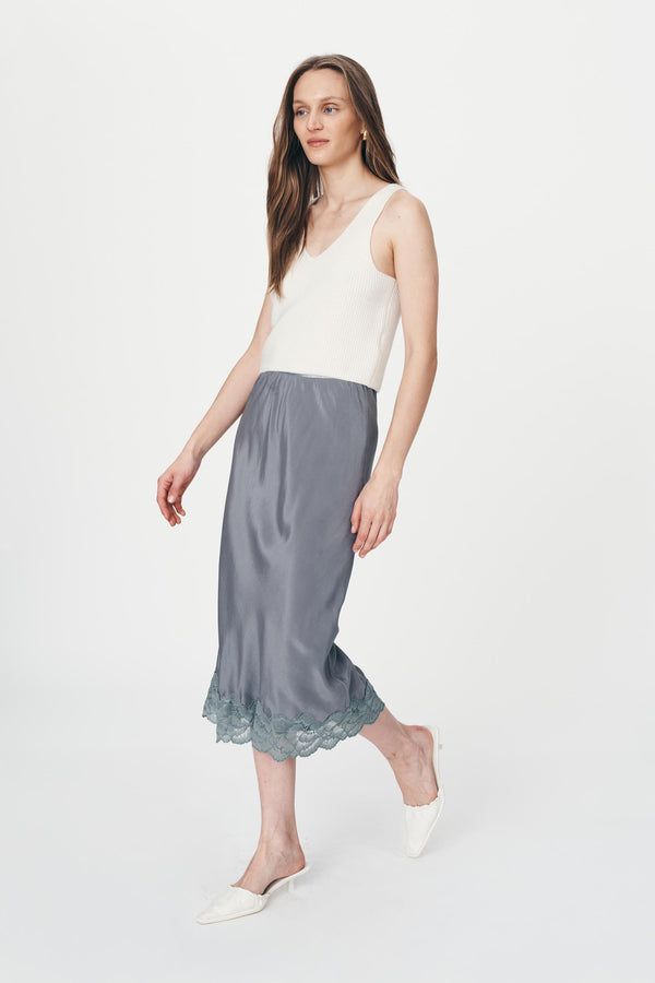 Marina Silk Midi Skirt