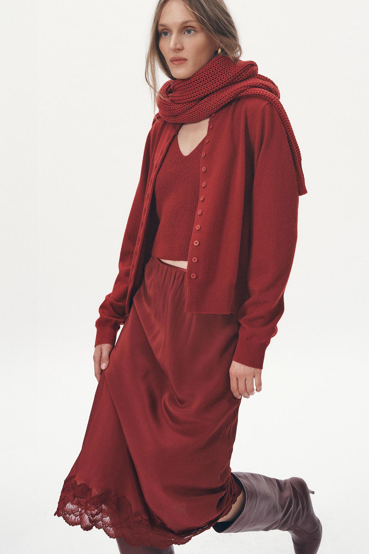 Marina Silk Midi Skirt