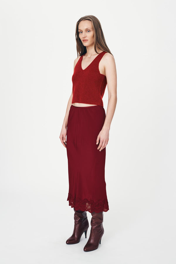 Marina Silk Midi Skirt