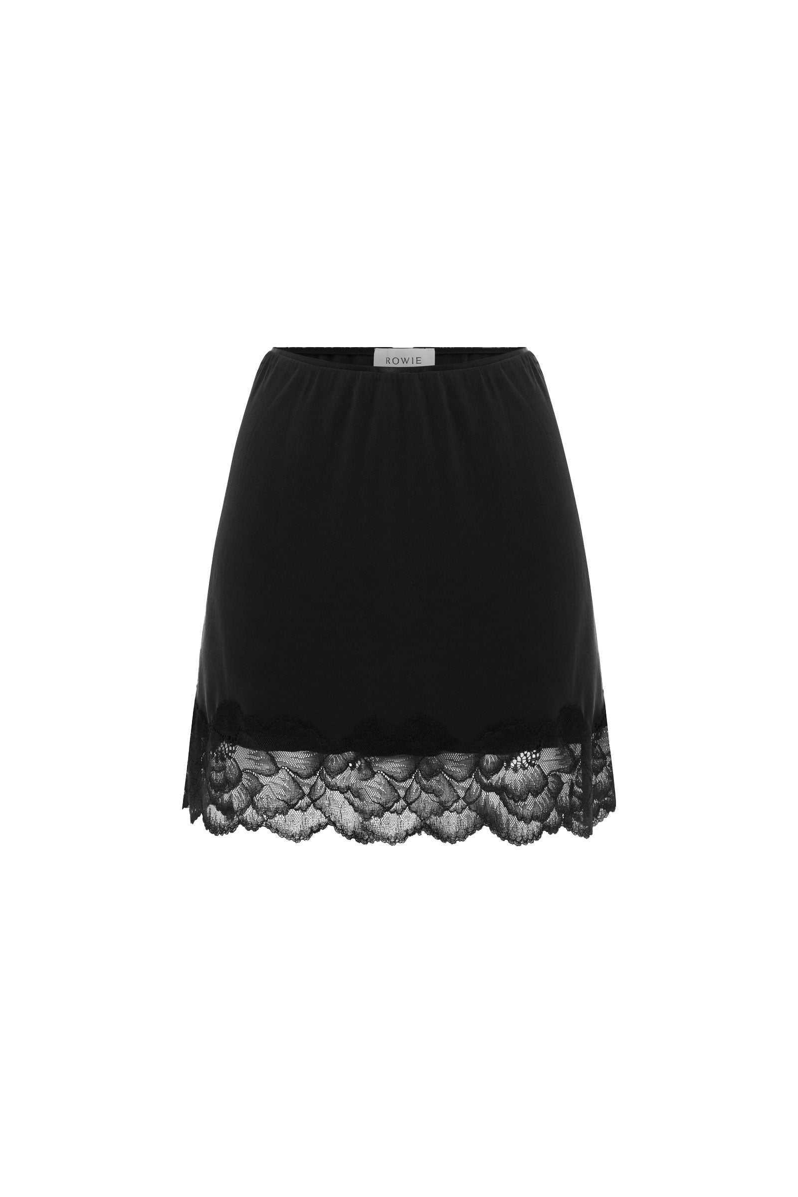 Marina Silk Mini Skirt in Noir | ROWIE Skirts – ROWIE The Label