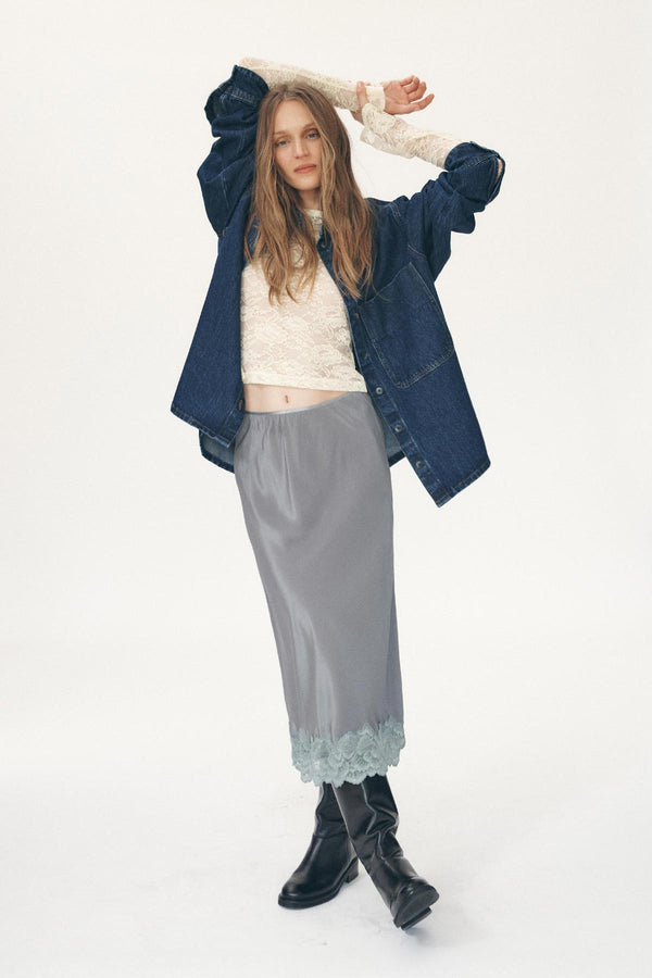 Marina Silk Midi Skirt